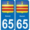 65 Aucun autocollant sticker plaque immatriculation auto ville
