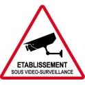 Autocollant Etablissement sous vidéo surveillance alarme
