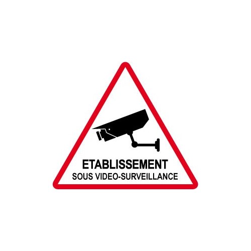Autocollant Etablissement sous vidéo surveillance alarme