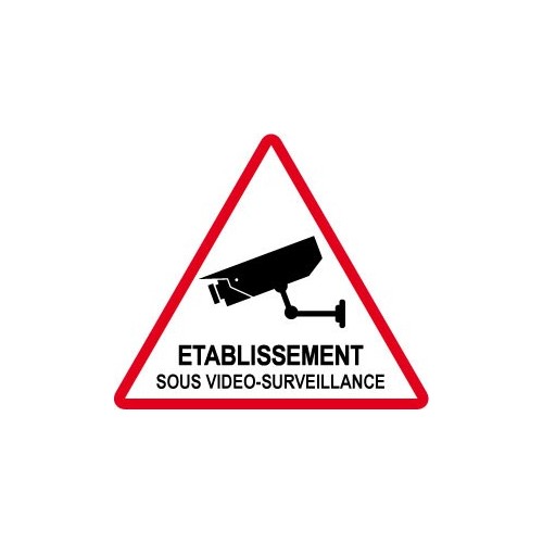 Autocollant Etablissement sous vidéo surveillance alarme sticker