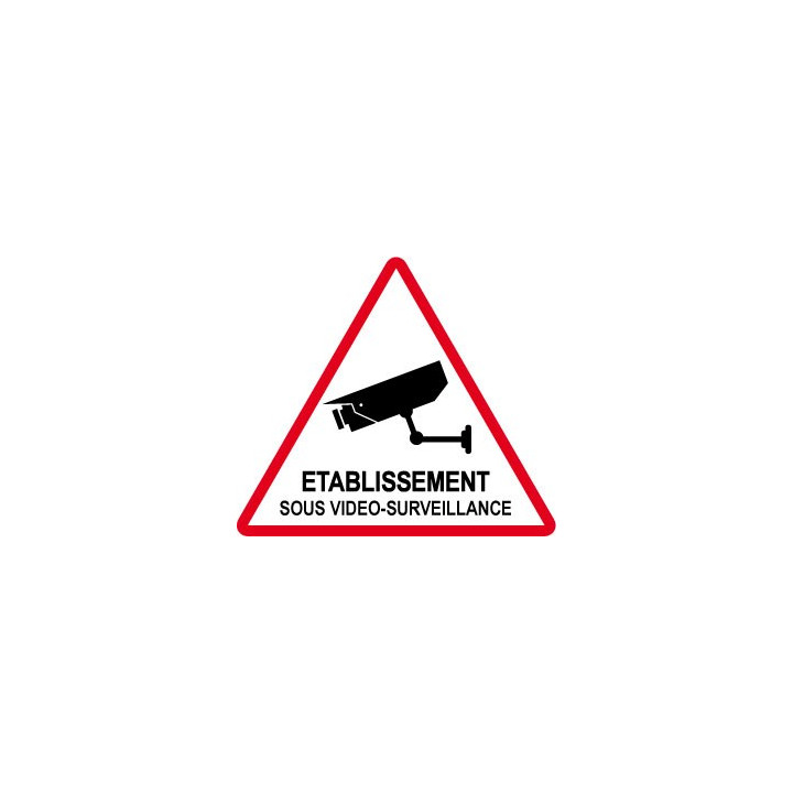Autocollant Etablissement sous vidéo surveillance alarme