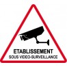 Autocollant Etablissement sous vidéo surveillance alarme