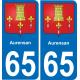 65 Aurensan-aufkleber plakette ez stadt