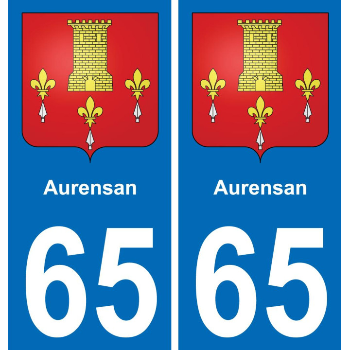 65 Aurensan-aufkleber plakette ez stadt