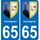 65 Aventignan-aufkleber plakette ez stadt
