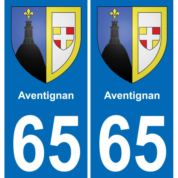 65 Aventignan-aufkleber plakette ez stadt