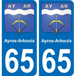 65 Ayros-Arbouix-aufkleber plakette ez stadt