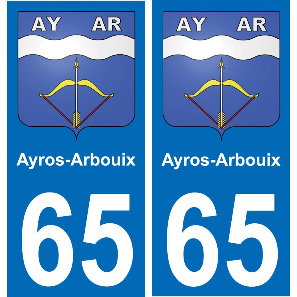 65 Ayros-Arbouix adesivo piastra di registrazione city