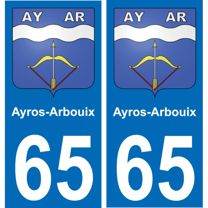 65 Ayros-Arbouix-aufkleber plakette ez stadt