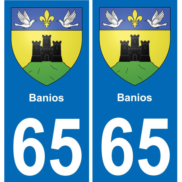 65 Banios sticker plate registration city