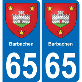 65 Barbachen-aufkleber plakette ez stadt