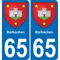 65 Barbachen sticker plate registration city