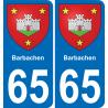 65 Barbachen sticker plate registration city