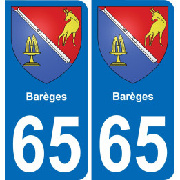 65 Barèges-aufkleber plakette ez stadt
