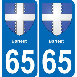 65 Barlest placa etiqueta de registro de la ciudad
