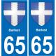 65 Barlest placa etiqueta de registro de la ciudad