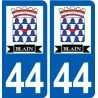 44 Blain logo autocollant plaque stickers ville
