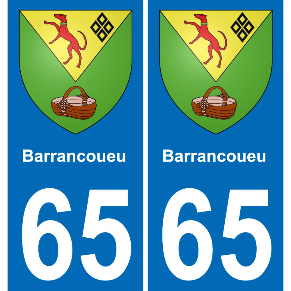 65 Barrancoueu adesivo piastra di registrazione city