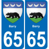 65 Barry-aufkleber plakette ez stadt