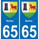 65 Barthe adesivo piastra di registrazione city