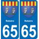 65 Batsère placa etiqueta de registro de la ciudad