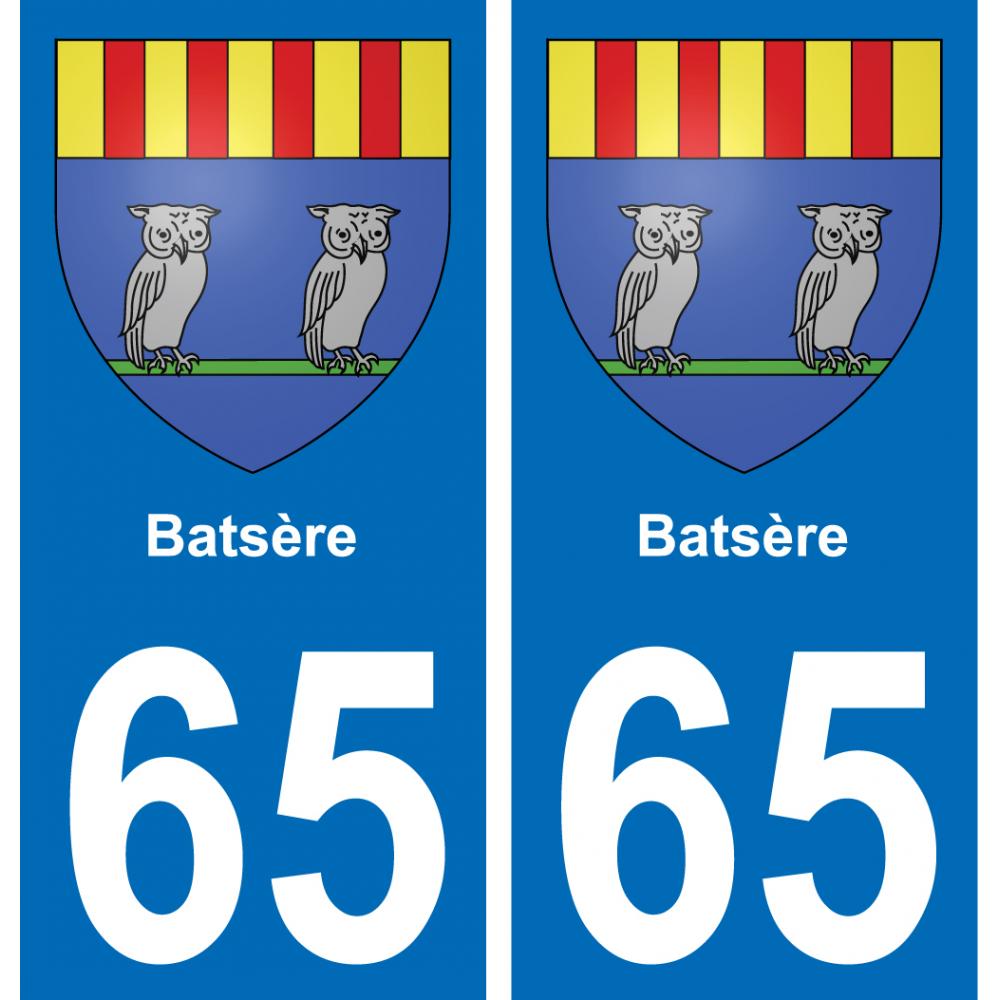 65 Batsère placa etiqueta de registro de la ciudad