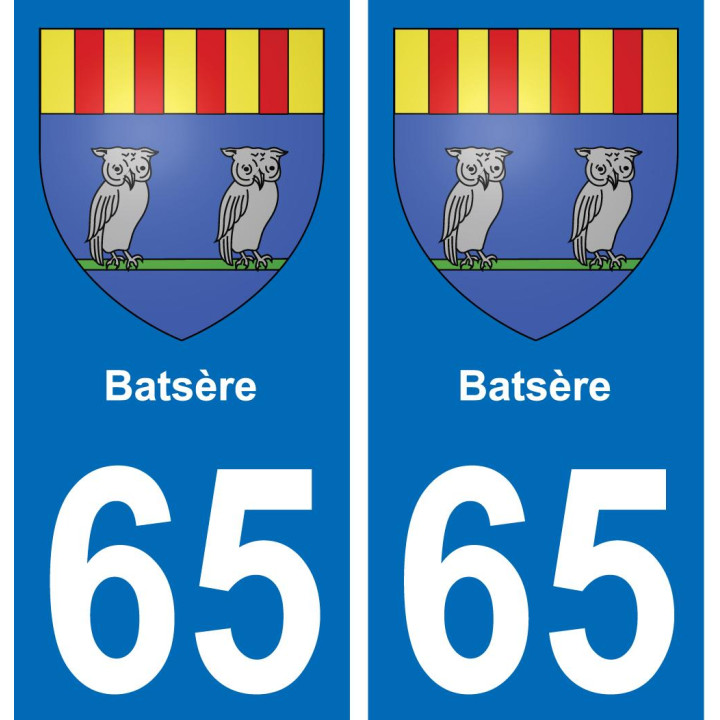 65 Batsère placa etiqueta de registro de la ciudad