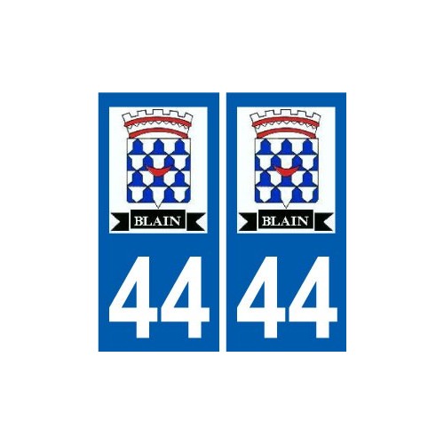 44 Blain logo autocollant plaque stickers ville
