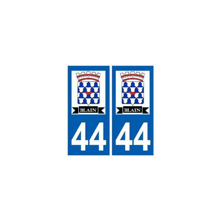 44 Blain logo autocollant plaque stickers ville