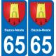 65 Bazus-Neste autocollant sticker plaque immatriculation auto ville