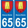 65 Bazus-Neste autocollant sticker plaque immatriculation auto ville