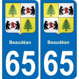 65 Beaudéan-aufkleber plakette ez stadt