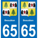 65 Beaudéan-aufkleber plakette ez stadt