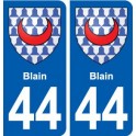 44 Blain autocollant plaque stickers ville