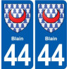 44 Blain autocollant plaque stickers ville