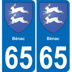 65 Bénac-aufkleber plakette ez stadt