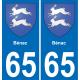 65 Bénac adesivo piastra di registrazione city