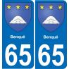 65 Benqué sticker plate registration city