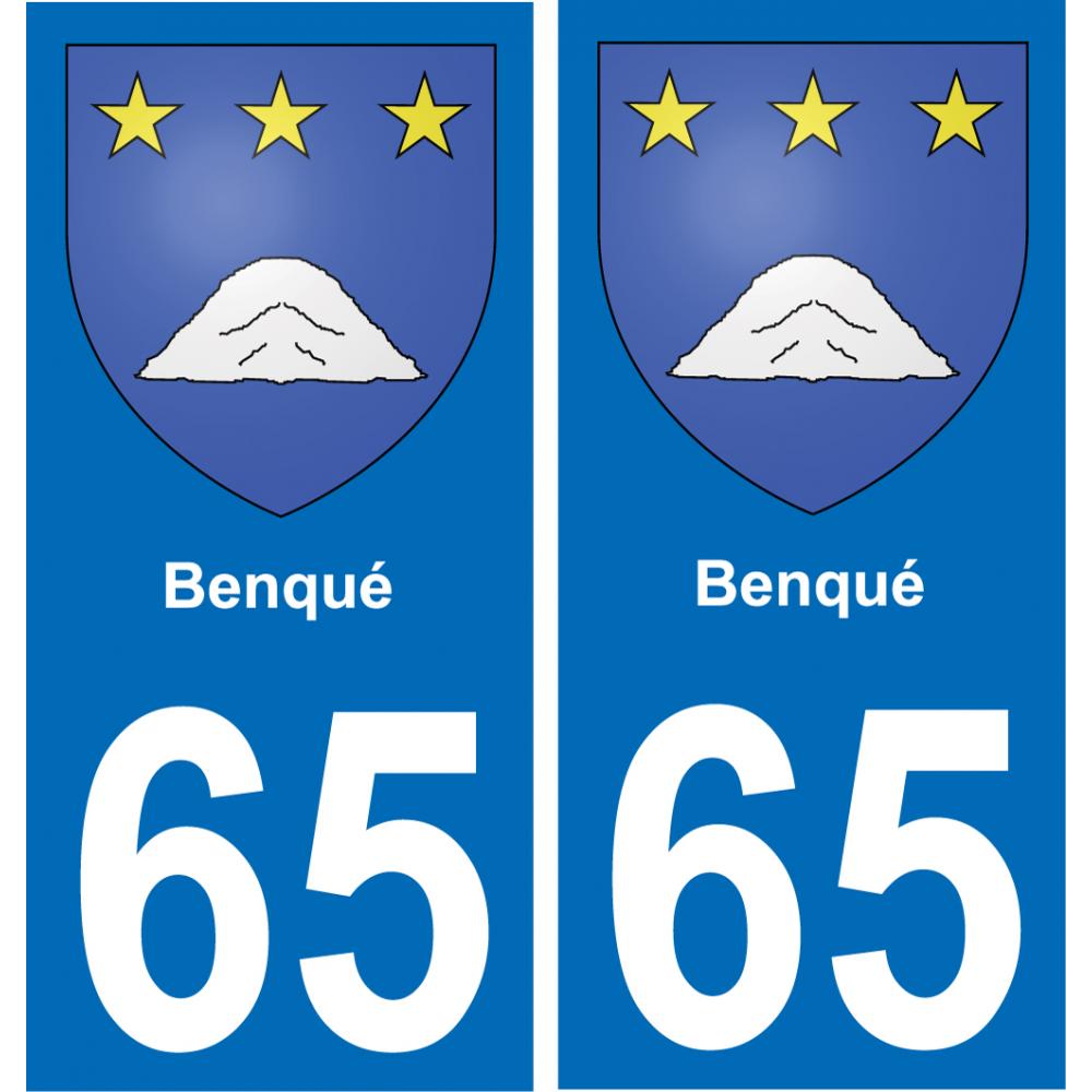 65 Benqué adesivo piastra di registrazione city