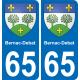 65 Bernac-Debat adesivo piastra di registrazione city