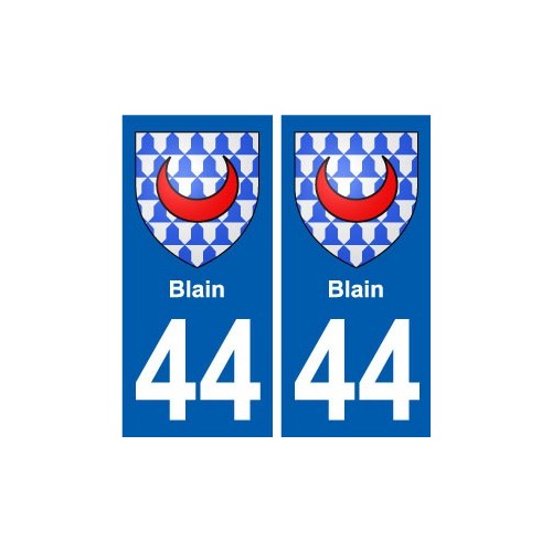 44 Blain autocollant plaque stickers ville