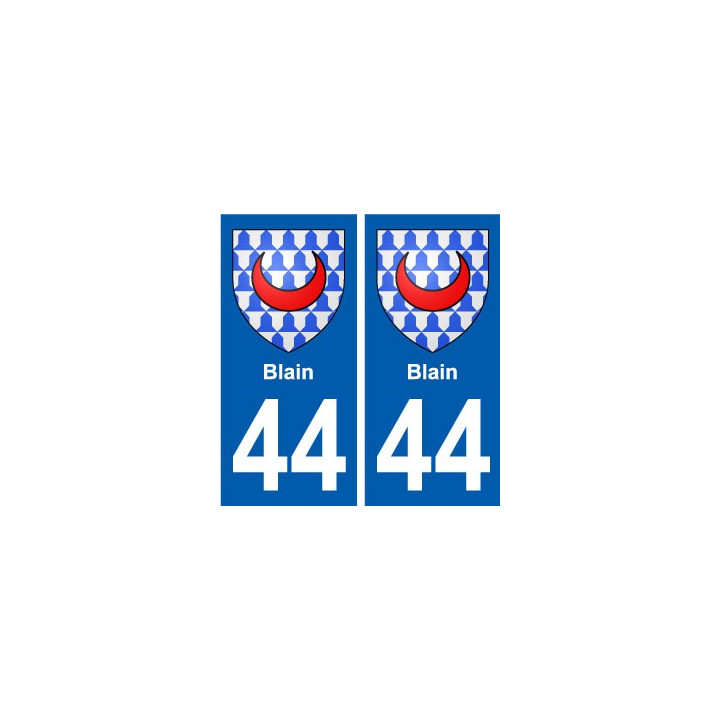 44 Blain autocollant plaque stickers ville