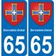 65 Bernadets-Debat-aufkleber plakette ez stadt