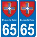 65 Bernadets-Debat adesivo piastra di registrazione city