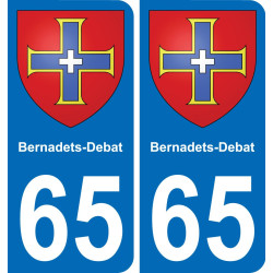 65 Bernadets-Debat placa etiqueta de registro de la ciudad