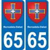 65 Bernadets-Debat adesivo piastra di registrazione city