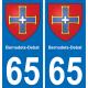 65 Bernadets-Debat adesivo piastra di registrazione city