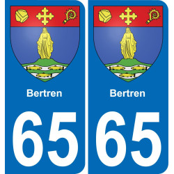 65 Bertren placa etiqueta de registro de la ciudad