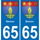 65 Bertren placa etiqueta de registro de la ciudad