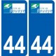 44 Bouaye logo autocollant plaque stickers ville